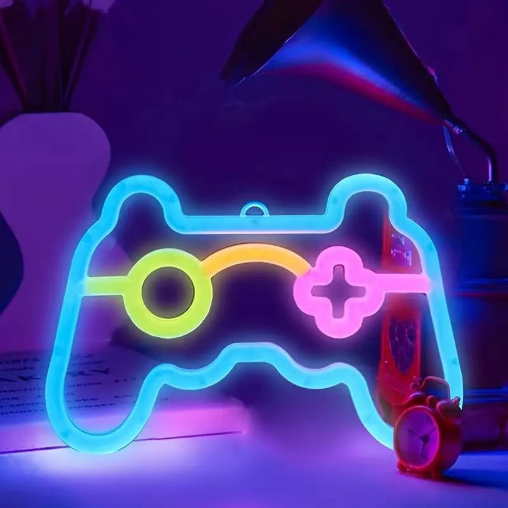Gaming Accessories Led - ไฟนีออน LED รูปจอยเกมส์ 1 ชิ้น ใช้พลังงานจาก