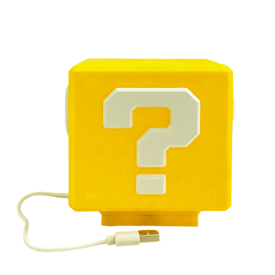 Gaming Accessories Led - โคมไฟบล็อกคำถาม 2026 พร้อมเอฟเฟกต์เสียง ไฟ LED ใช้พลังงานจาก