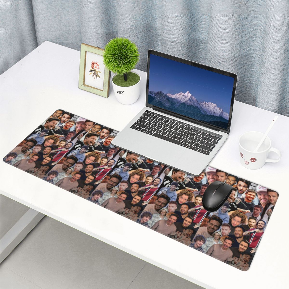 Gaming Accessories Photo - แผ่นรองเมาส์ขนาดใหญ่ลายภาพถ่ายของเลียม เพย์น สำหรับเกมเมอร์ คอมพิวเตอร์พีซี แล็ปท็อป แผ่นรองคีย์บอร์ด