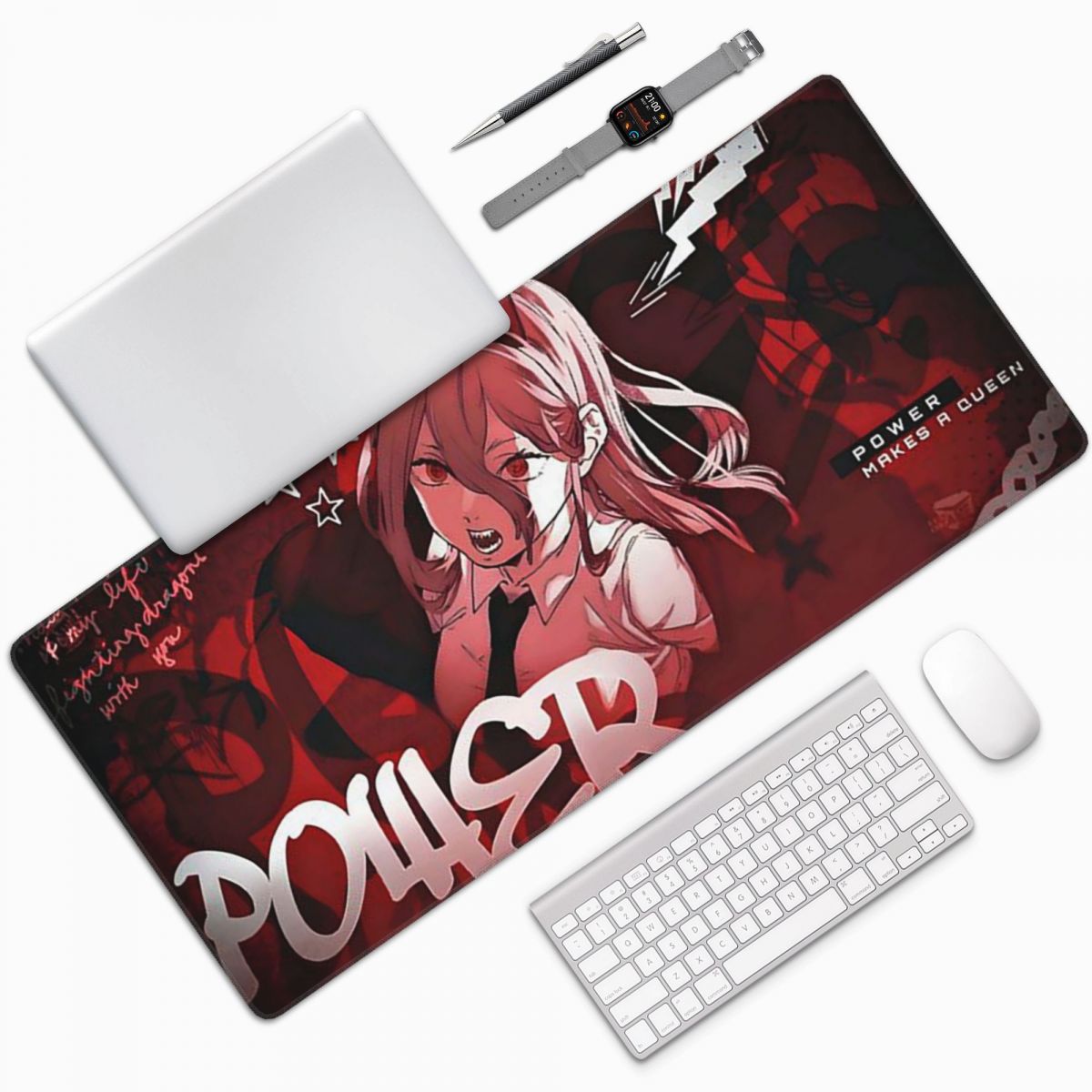 Gaming Accessories Men - อะนิเมะเชนซอว์แมนแผ่นรองเมาส์ขนาดใหญ่แป้นพิมพ์คอมพิวเตอร์แผ่นรองเม้าส์สำหรับเล่นเกมพีซีแล็ปท็อปแผ่นรองโต๊ะอุปกรณ์สำนักงานแผ่นรองโต๊ะ