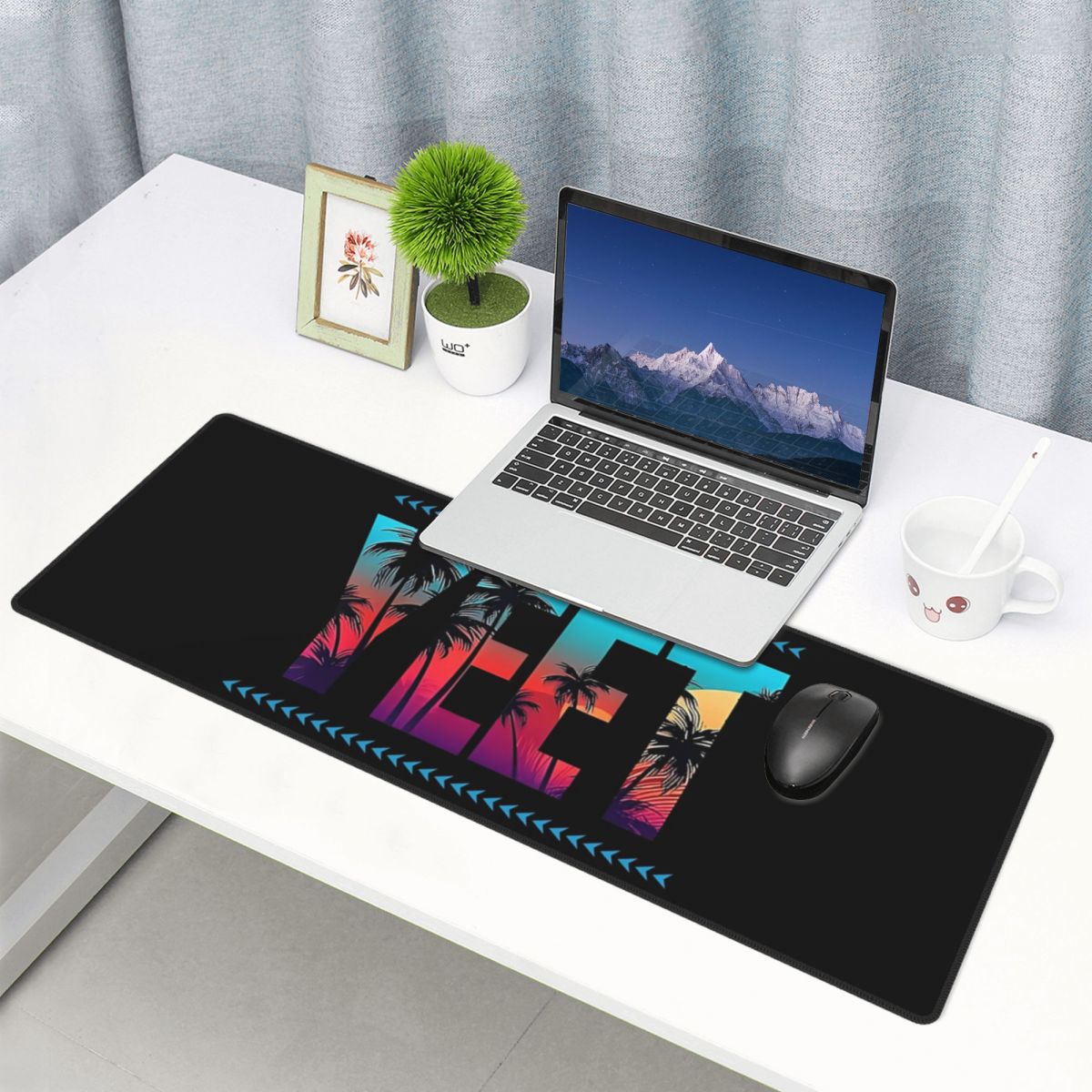 Gaming Accessories Photo - แผ่นรองเมาส์ขนาดใหญ่ลายมะพร้าว สำหรับเกมเมอร์ คอมพิวเตอร์ แล็ปท็อป คีย์บอร์ด พรมปูโต๊ะ
