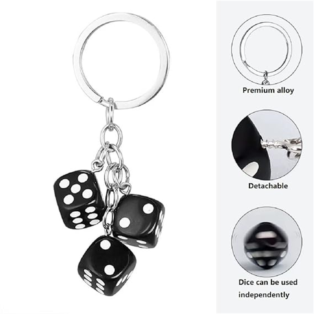 พวงกุญแจลูกเต๋า3D น่ารักสำหรับ - Gaming Accessories Men บทวิจารณ์และราคา