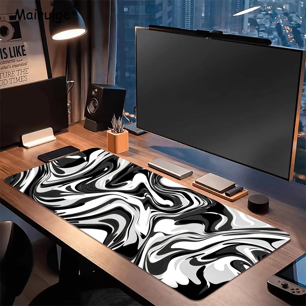 แผ่นรองเมาส์ยางกันลื่นแบบนามธร - Gaming Accessories Pc Setup บทวิจารณ์และราคา