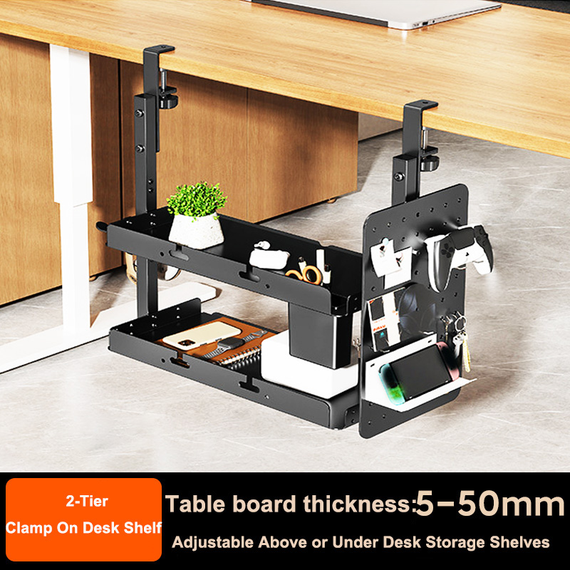 ชั้นวางของแบบหนีบขอบโต๊ะ 2 ชั้ - Gaming Accessories Organizer บทวิจารณ์และราคา