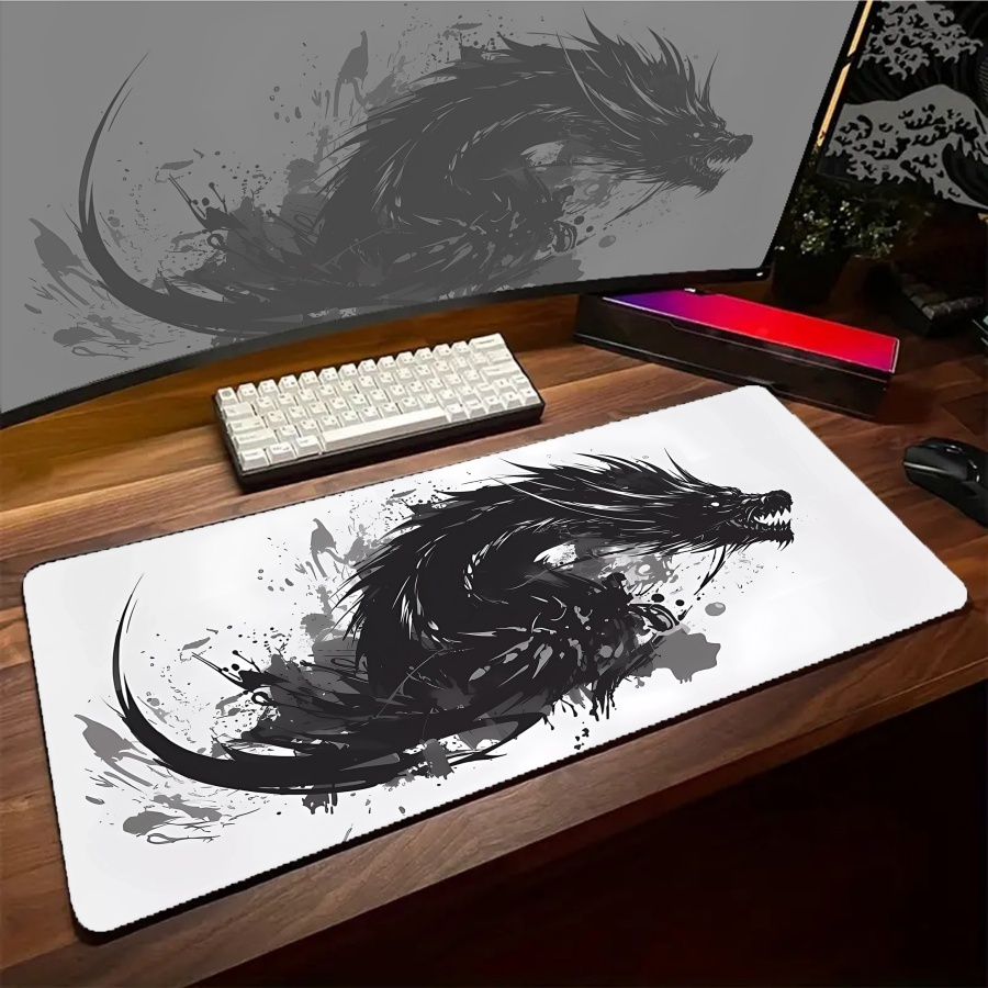 แผ่นรองเมาส์ขนาดใหญ่ลายมังกรน่ - Gaming Accessories Pc Setup บทวิจารณ์และราคา