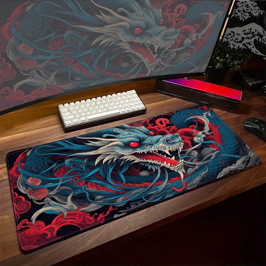 แผ่นรองเมาส์ขนาดใหญ่ลายมังกรน่ - Gaming Accessories Pc Setup บทวิจารณ์และราคา