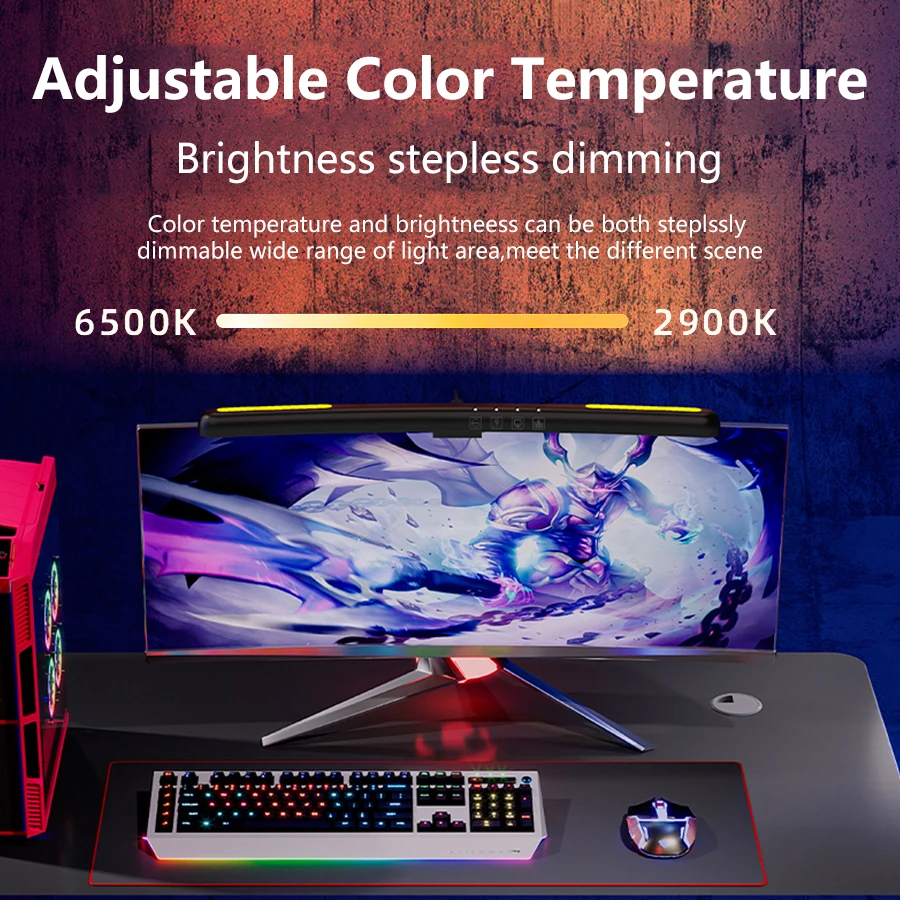 USB Stepless Dimming หน้าจอแขว - Gaming Accessories Led บทวิจารณ์และราคา