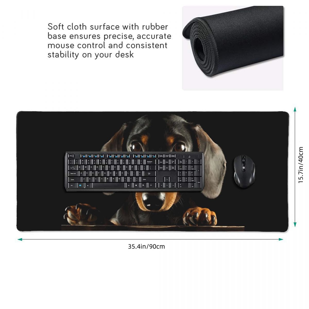 แผ่นรองเมาส์ขนาดใหญ่สีดำรูปสุน - Gaming Accessories Photo บทวิจารณ์และราคา