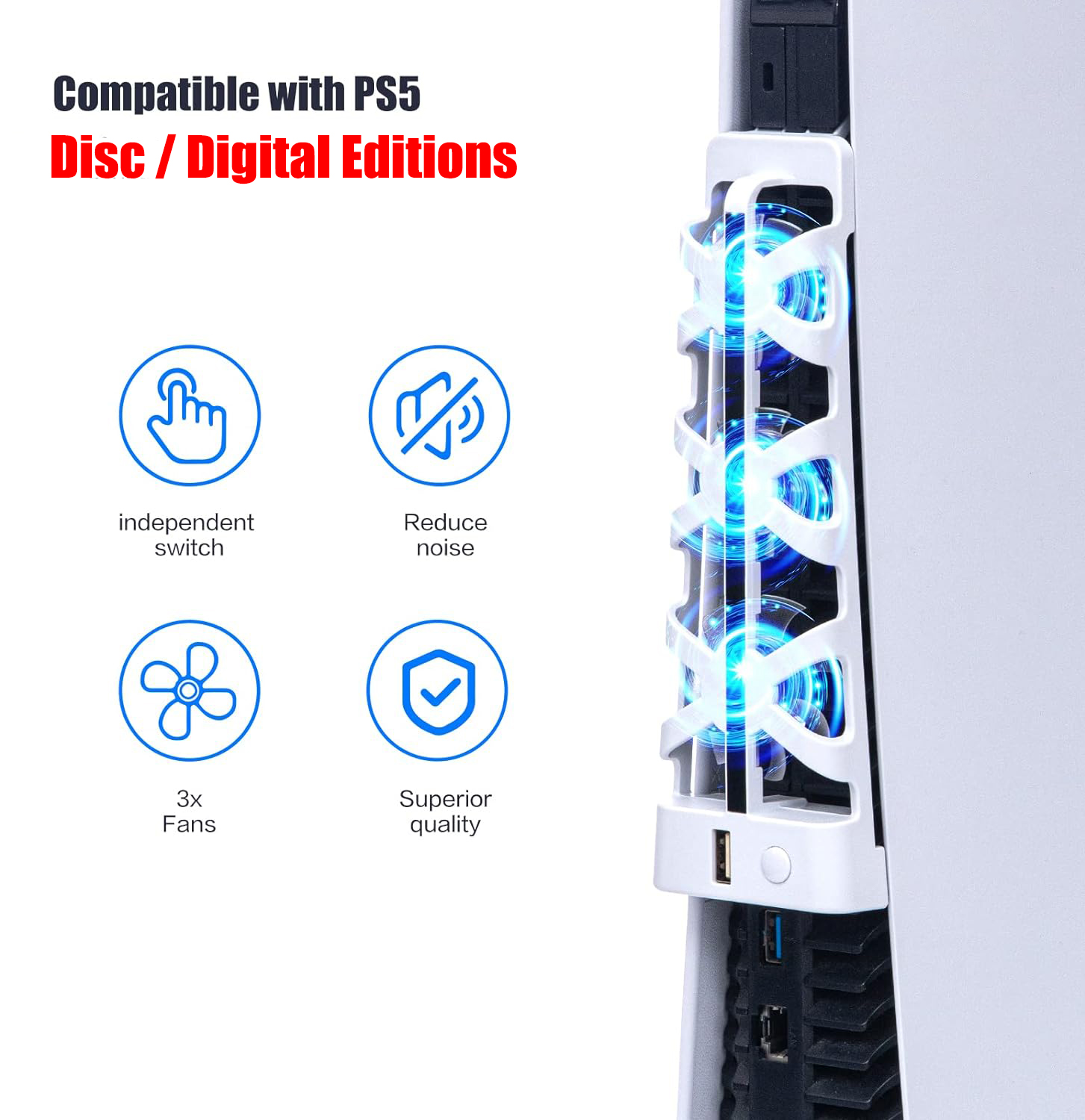 สำหรับพัดลมระบายความร้อน PS5 พ - Gaming Accessories Led บทวิจารณ์และราคา